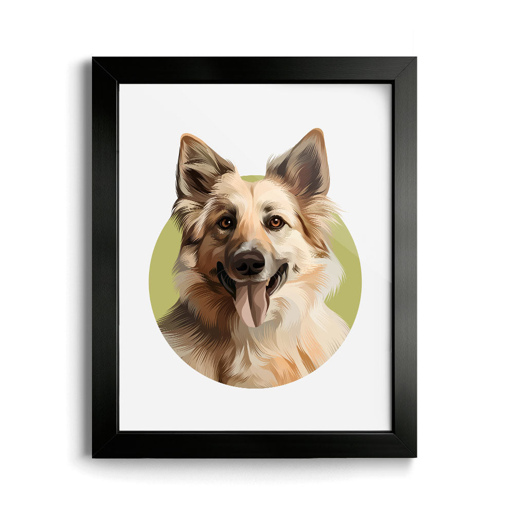 Custom Modern Halo Pet Portrait