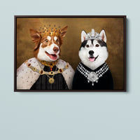 Thumbnail for Crowned King & The Lady 2 Pets in 1 Canvas