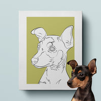 Thumbnail for Custom Modern Pet Sketch
