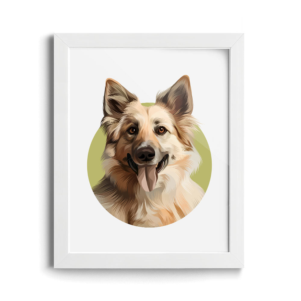 Custom Modern Halo Pet Portrait
