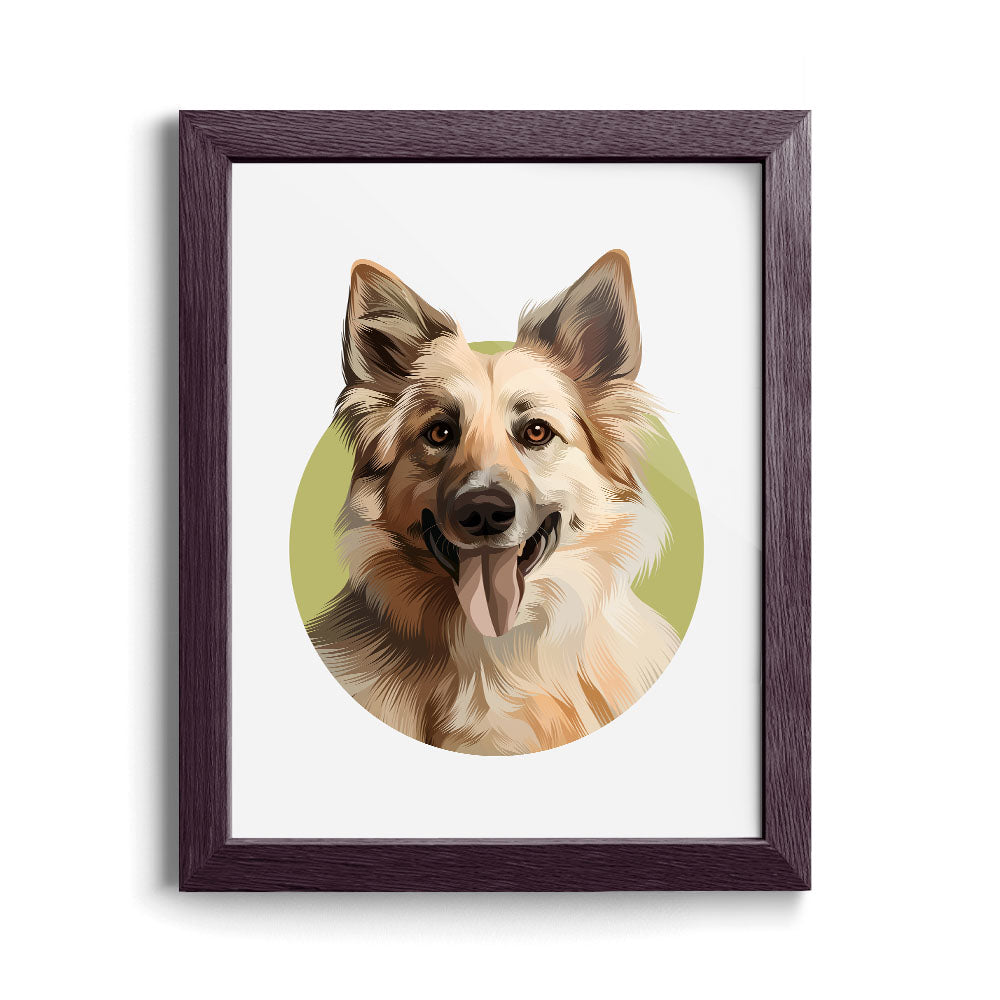 Custom Modern Halo Pet Portrait
