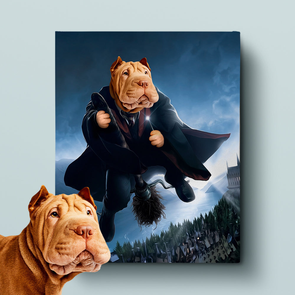 Hairy Pawter Quidditch Pet Portrait
