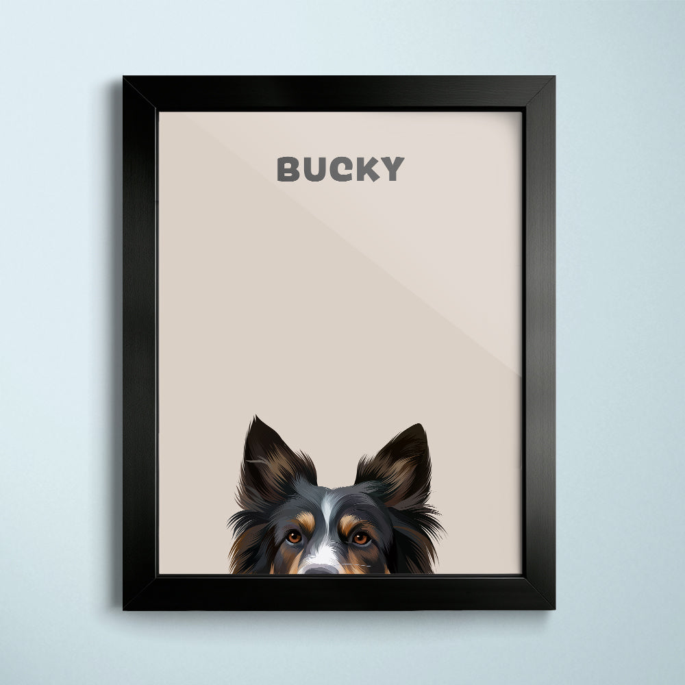 Peekaboo Modern Pet Portrait