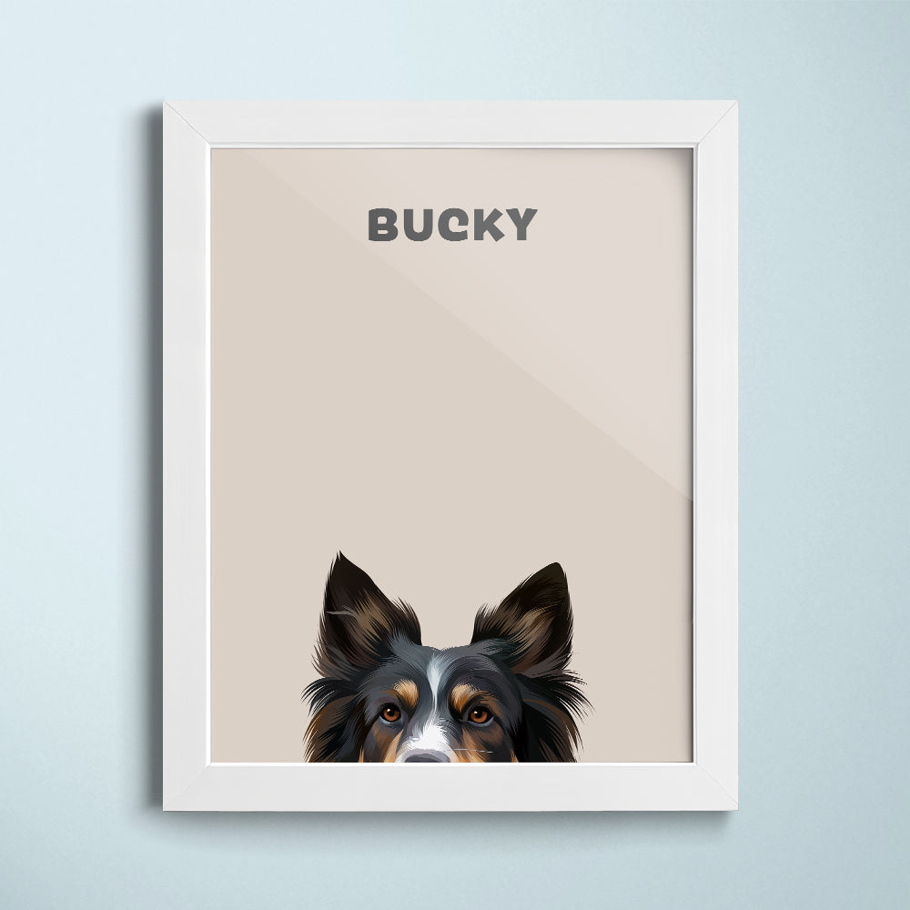 Peekaboo Modern Pet Portrait