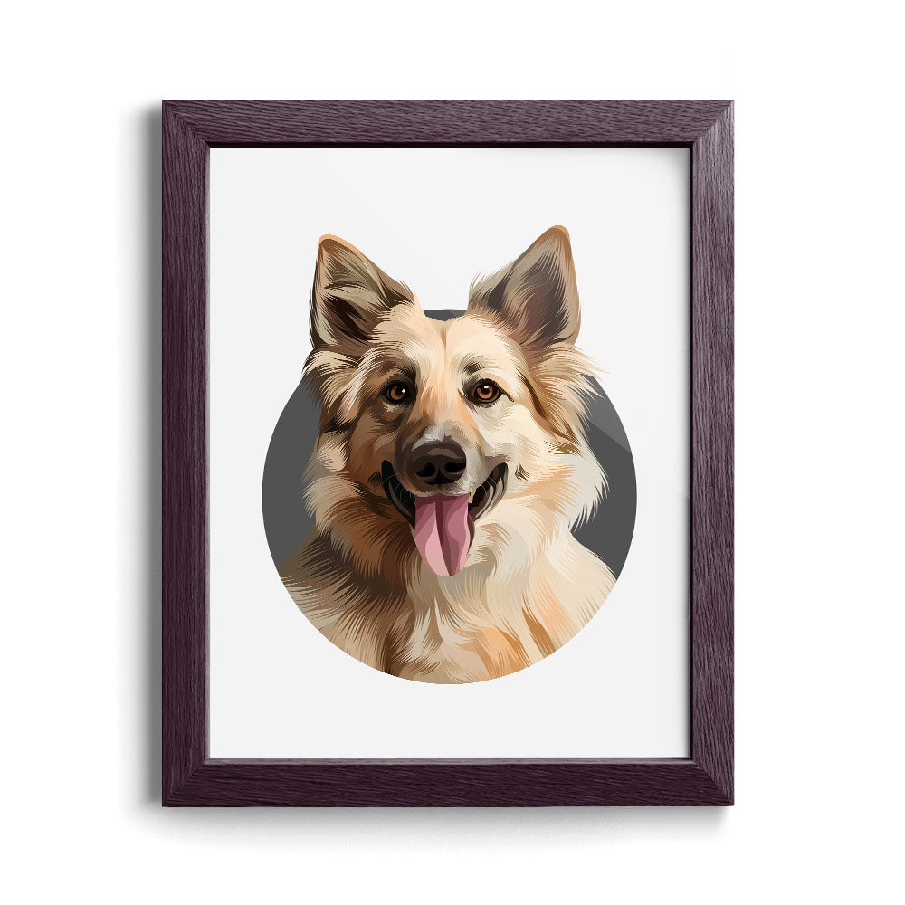 Custom Modern Halo Pet Portrait