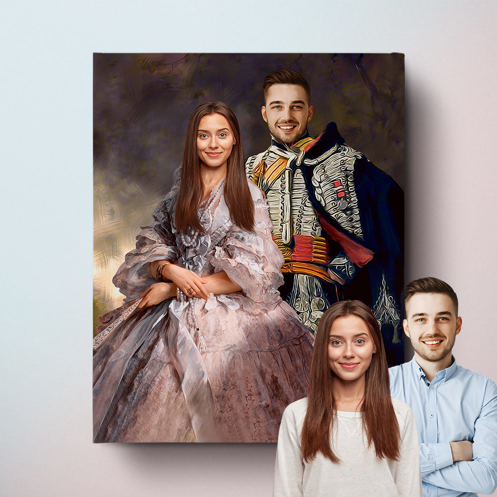 The Lieutenant and The Empress - Custom Couple Portraits