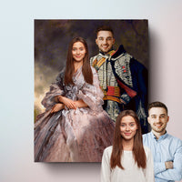 Thumbnail for The Lieutenant and The Empress - Custom Couple Portraits
