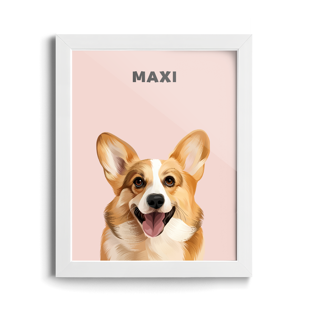 Modern Pet Portrait (1 Pet)