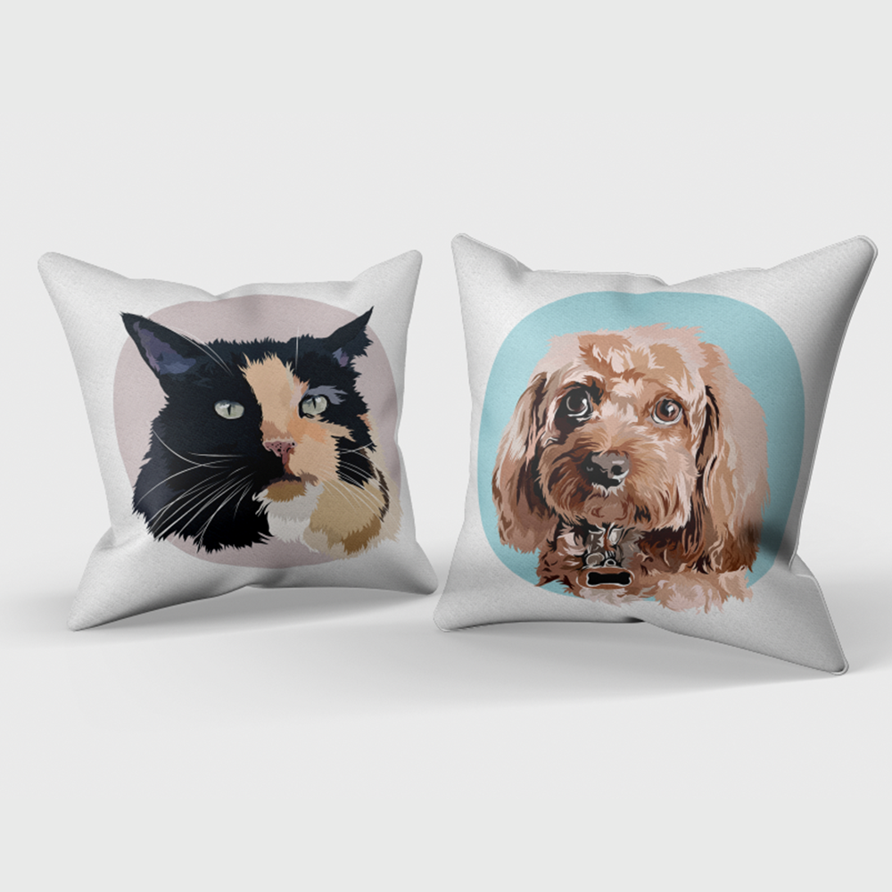 Custom Halo Illustrated Pillow