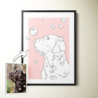 Thumbnail for Custom Modern Pet Sketch
