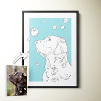 Thumbnail for Custom Modern Pet Sketch