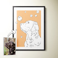 Thumbnail for Custom Modern Pet Sketch