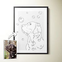 Thumbnail for Custom Modern Pet Sketch