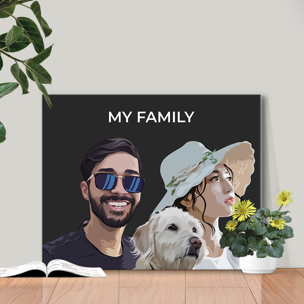 Modern Custom Family Portrait
