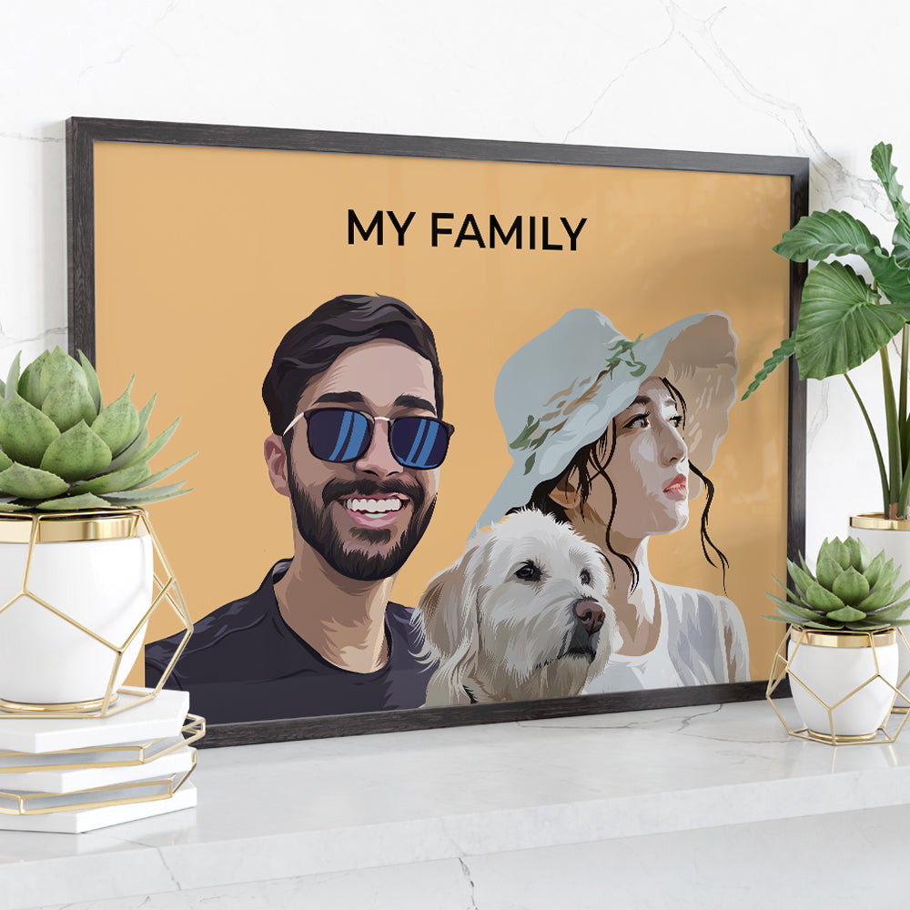 Modern Custom Family Portrait