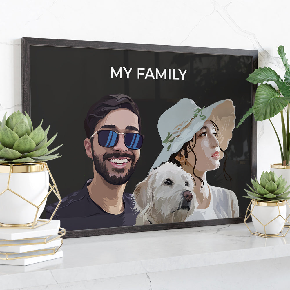 Modern Custom Family Portrait