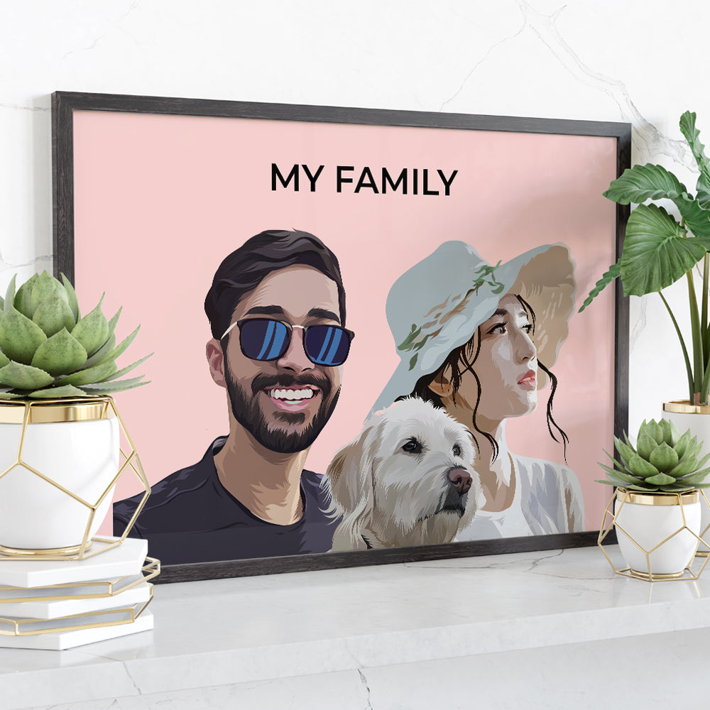 Modern Custom Family Portrait