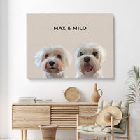 Thumbnail for Modern Pet Portrait (2 Pets)