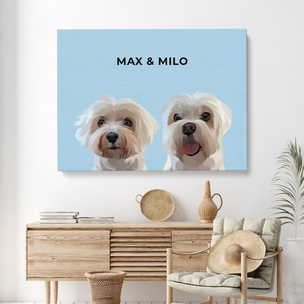 Modern Pet Portrait (2 Pets)