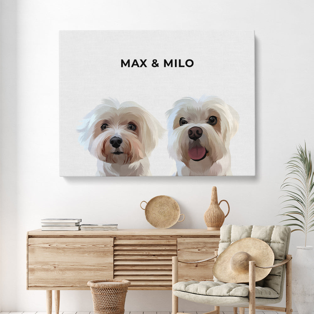 Modern Pet Portrait (2 Pets)