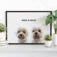 Thumbnail for Modern Pet Portrait (2 Pets)