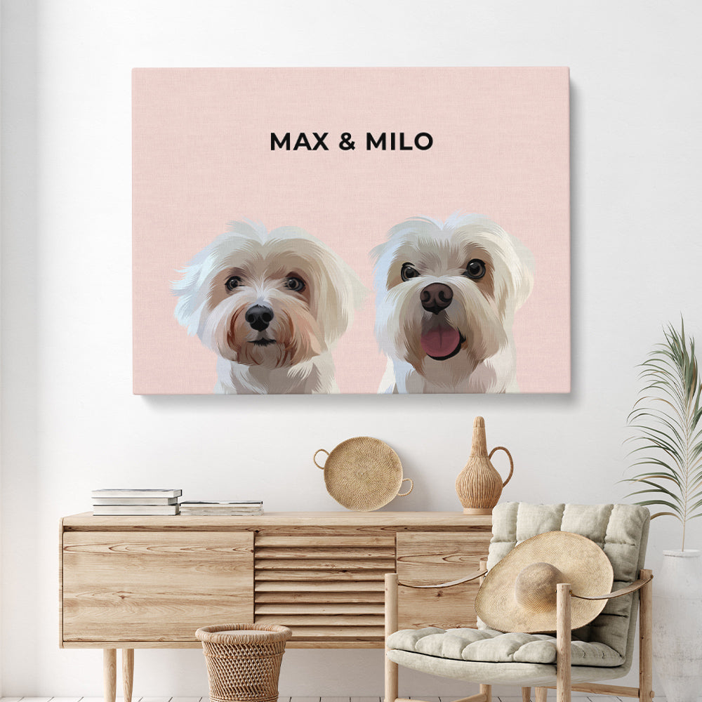 Modern Pet Portrait (2 Pets)