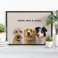 Thumbnail for Modern Pet Portrait (3 Pets)