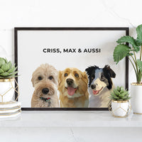 Thumbnail for Modern Pet Portrait (3 Pets)