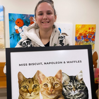 Thumbnail for Modern Pet Portrait (3 Pets)