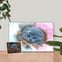 Thumbnail for Watercolor Pet Portrait Canvas
