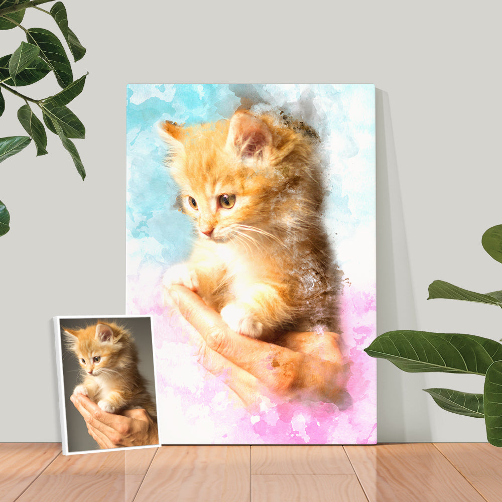 Watercolor Pet Portrait Canvas