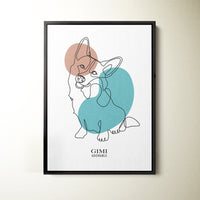 Thumbnail for Minimalist Line Art Pet Portrait
