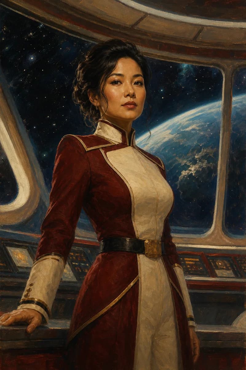 Space Captain personalized human portrait