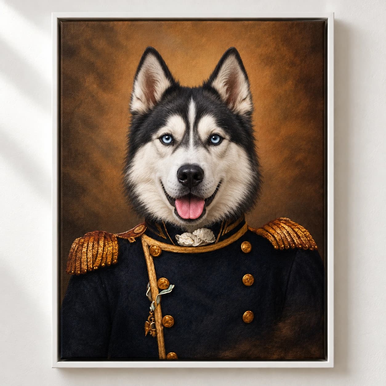 Commander: white floating frame