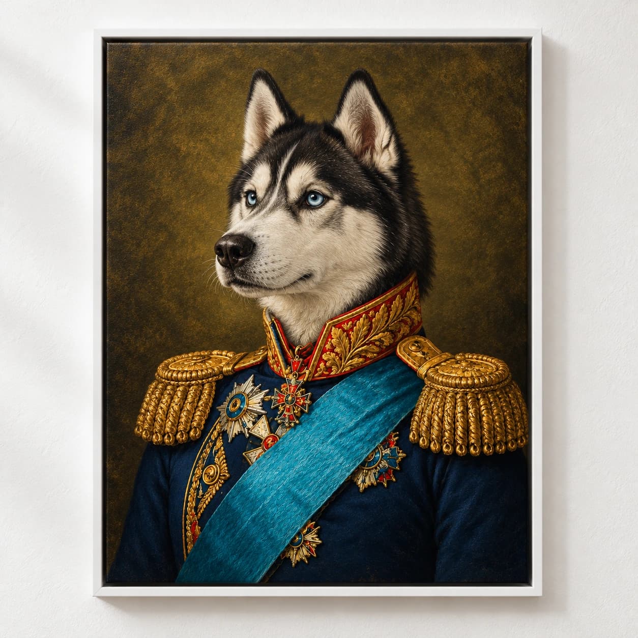 Duke: white floating frame