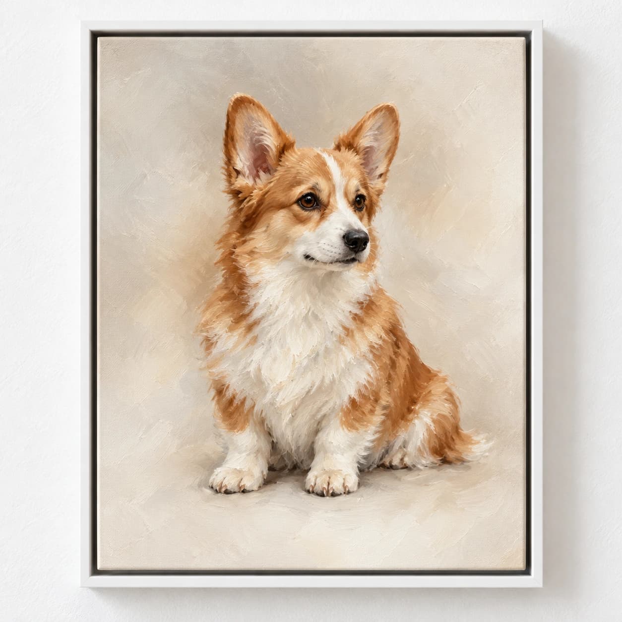 Oil Paint: white floating frame