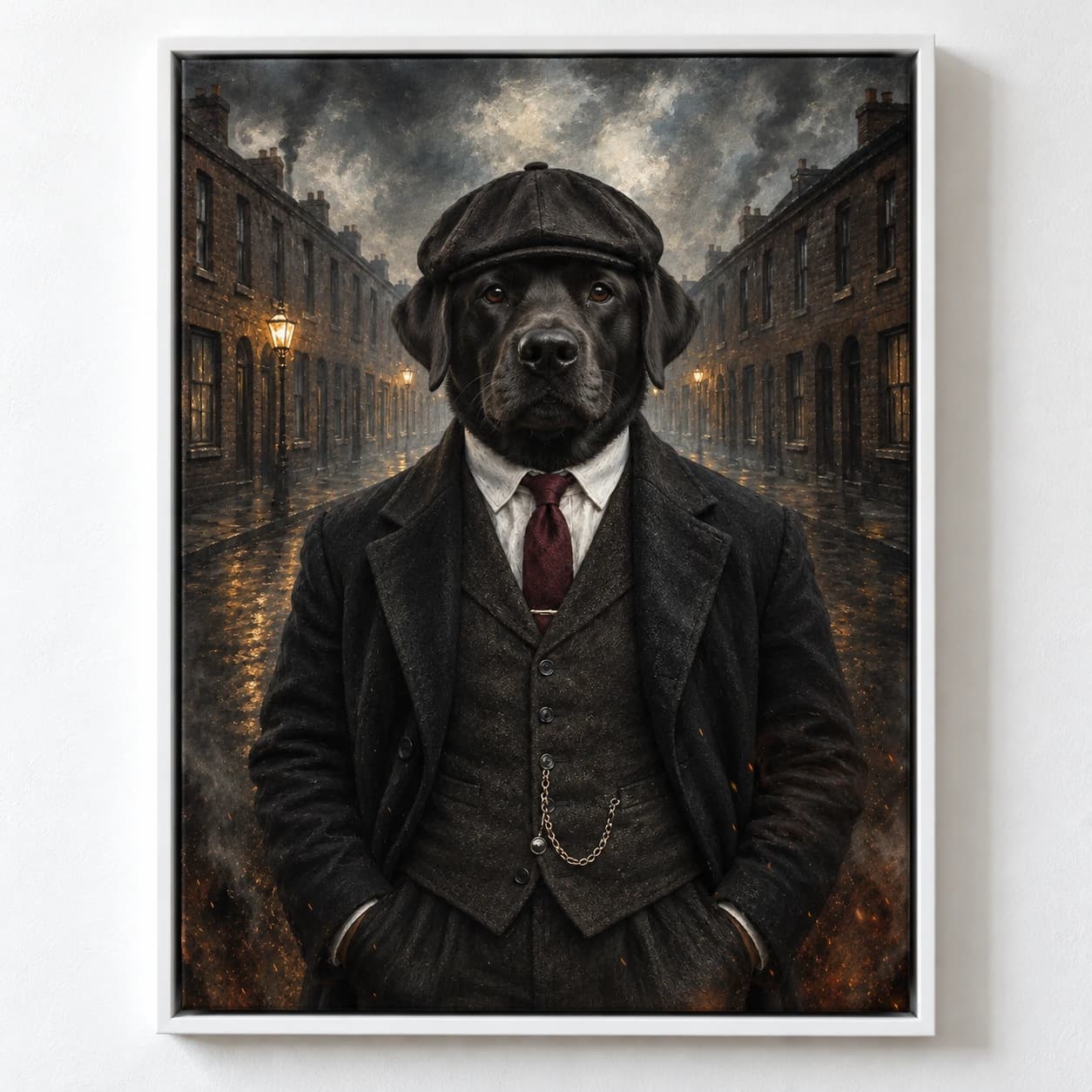 Pawky Blinders: white floating frame
