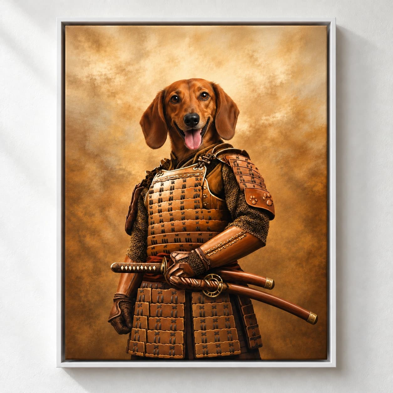 Samurai: white floating frame