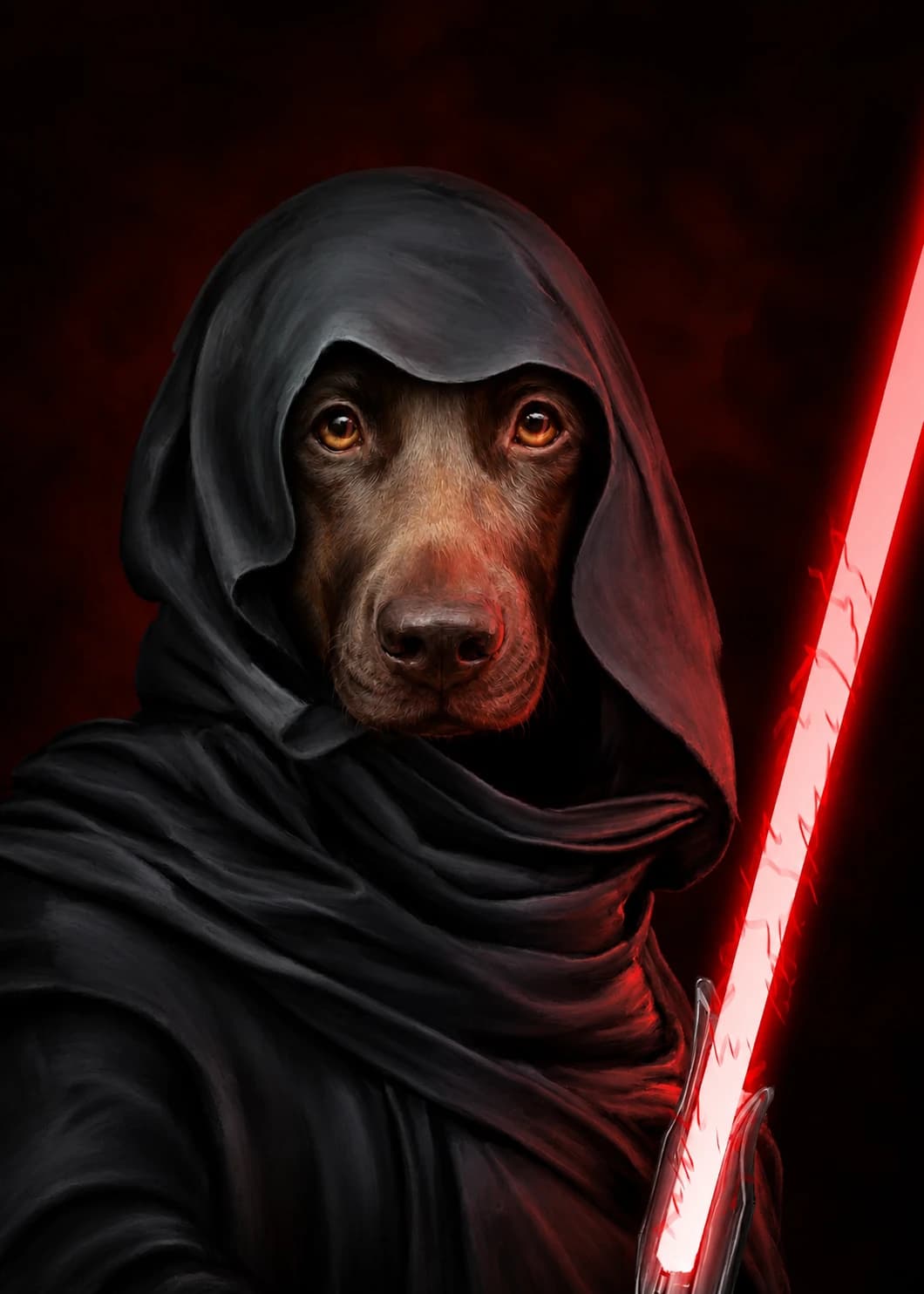 Darkforce pet portrait style