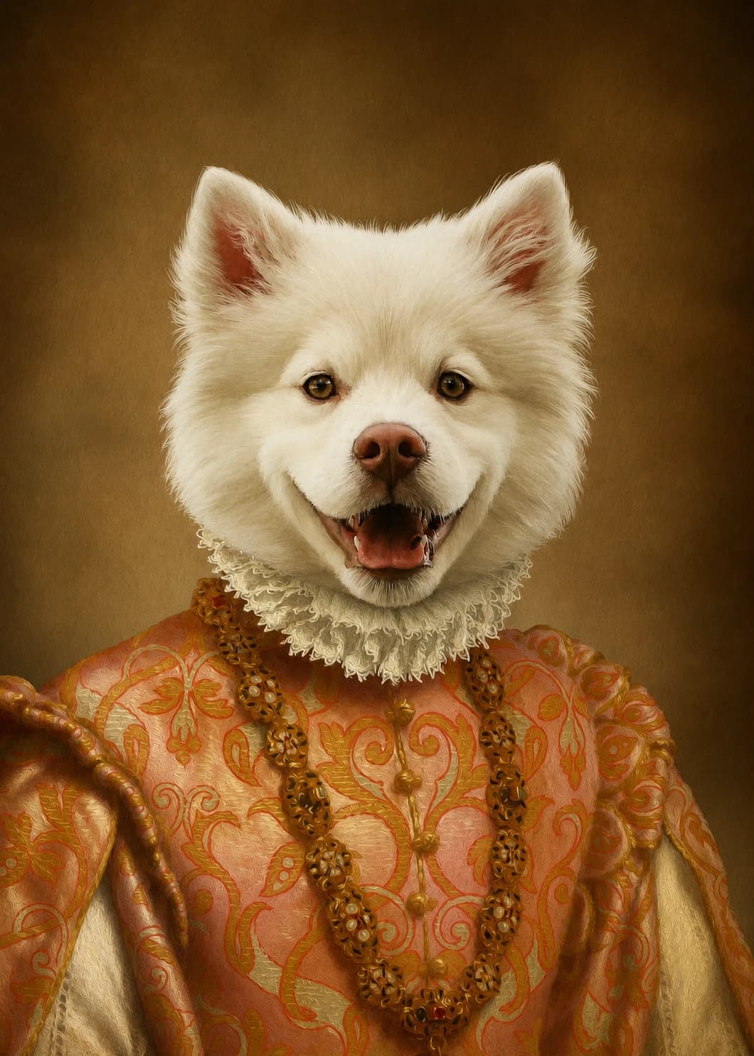 Heiress pet portrait style