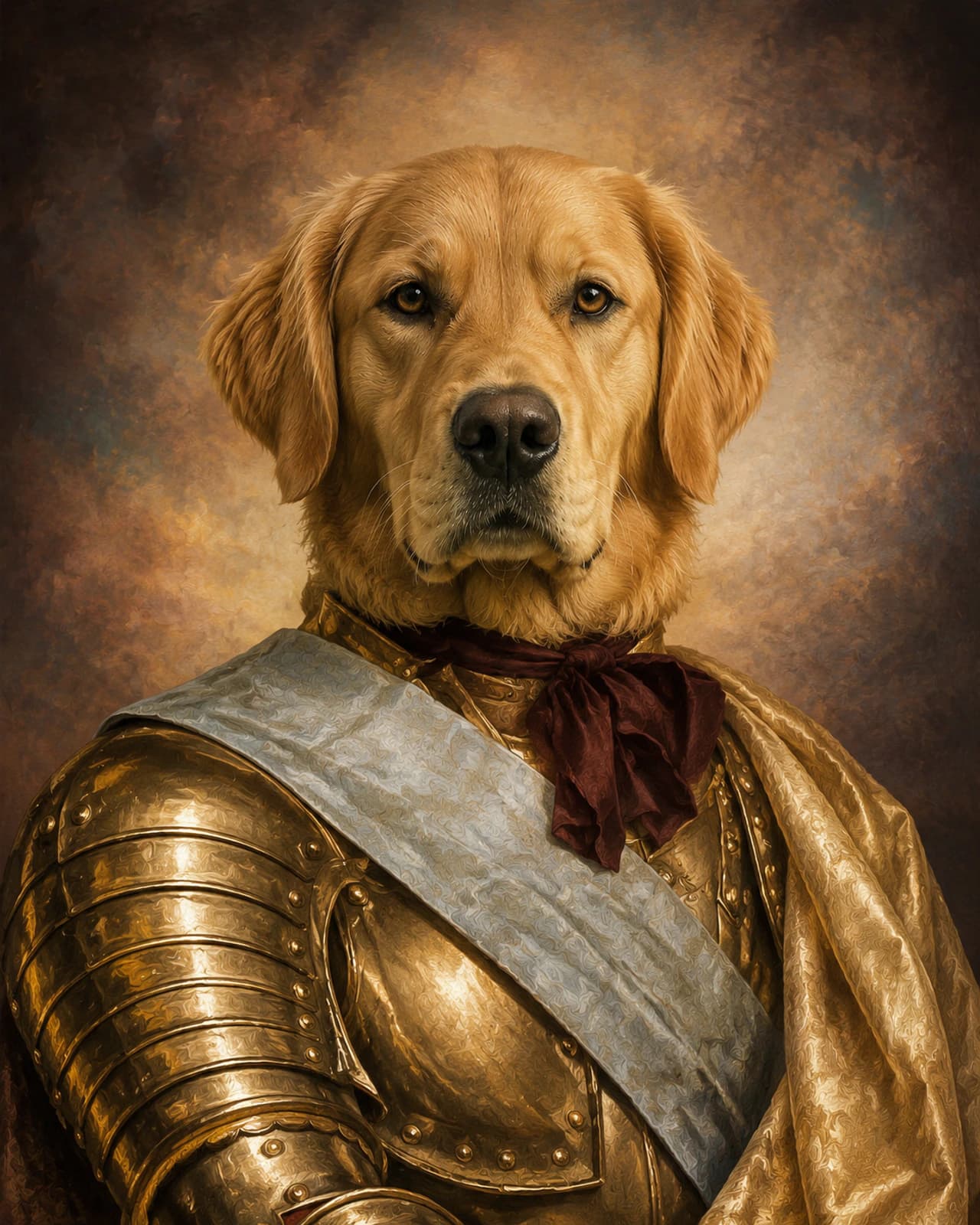 Knight custom pet portrait