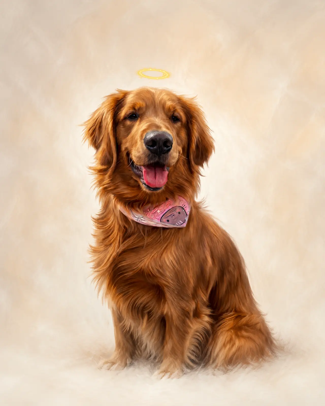 Memorial Portrait pet portrait style