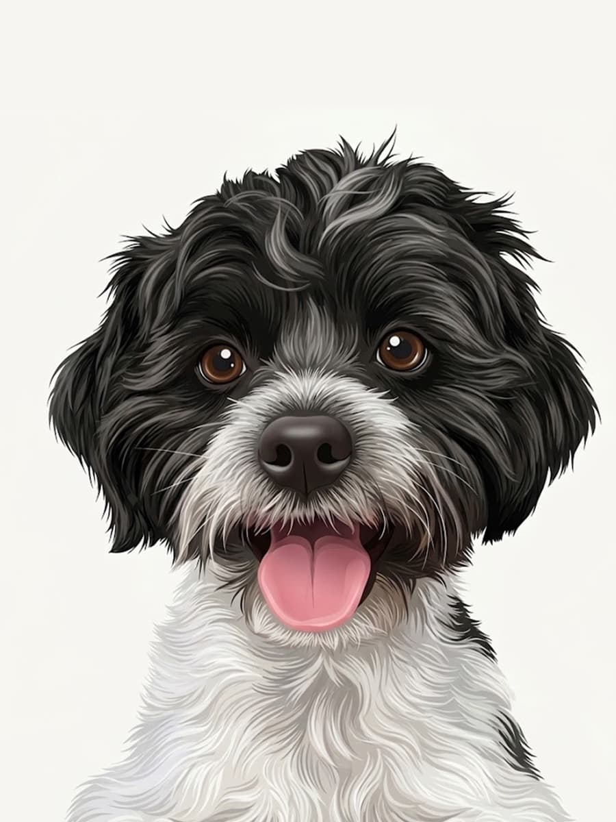 Modern pet portrait style