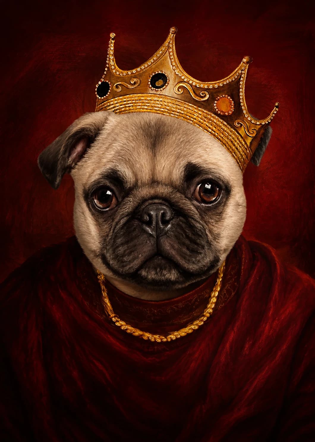 Notorious Paw pet portrait style