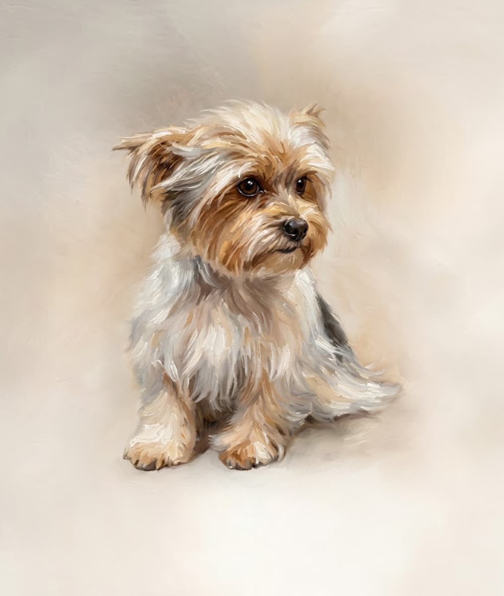 Oil Paint pet portrait style