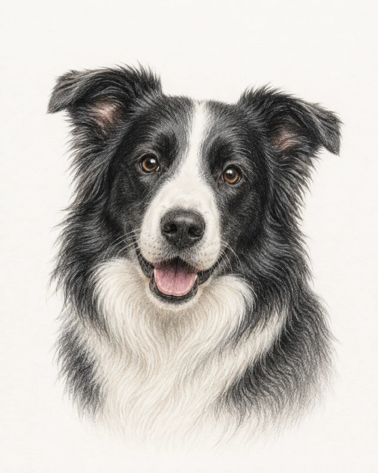 Pencil Portrait pet portrait style