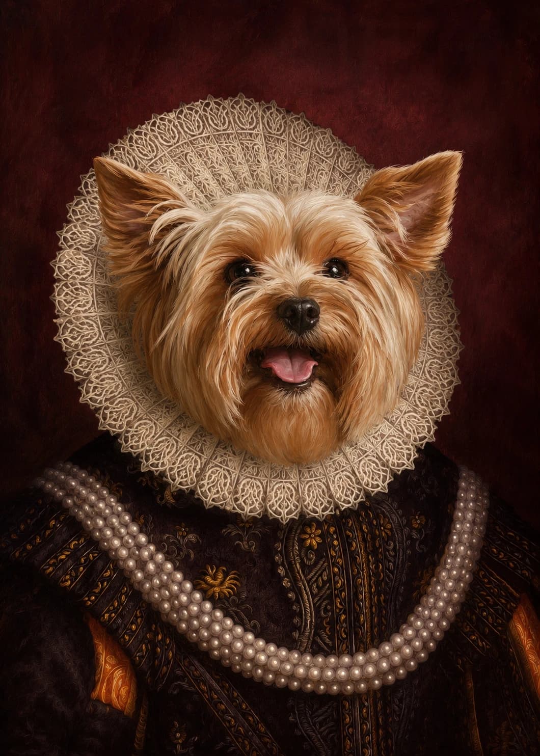 Queen pet portrait style