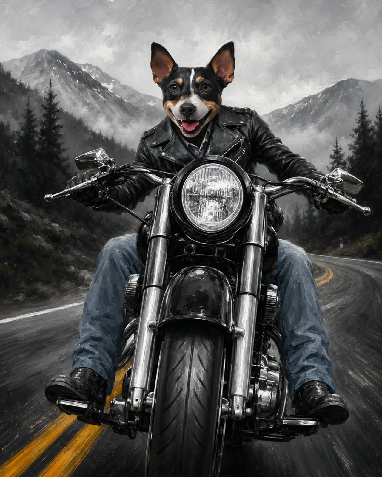 Rider portrait style