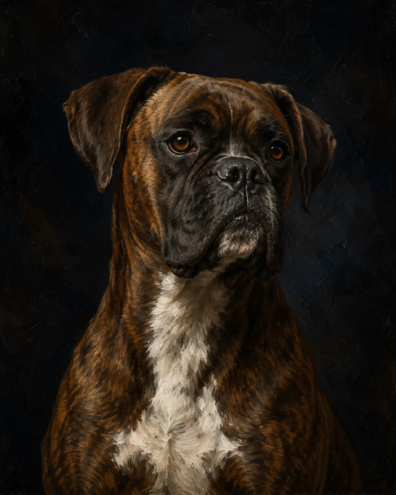 Signature pet portrait style