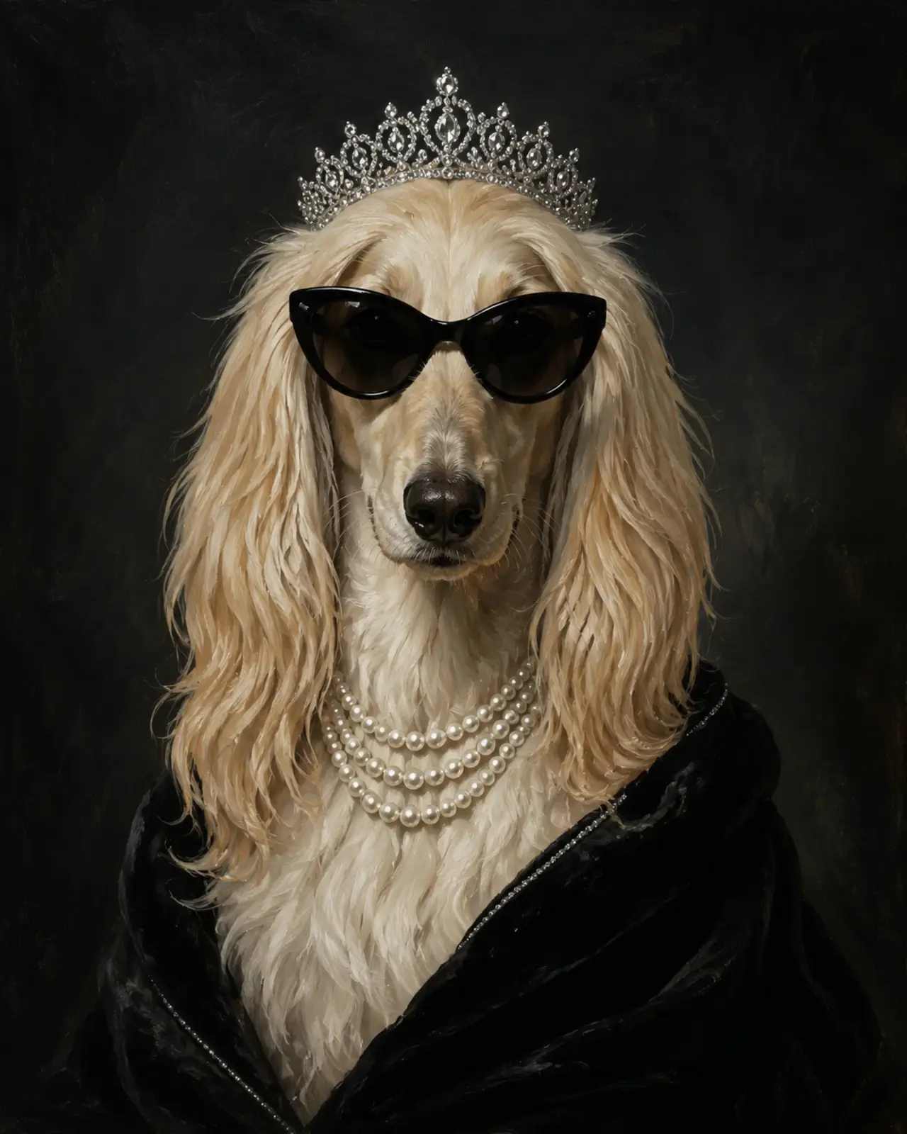 Socialite pet portrait style